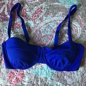 Royal blue padded bikini top Wild Fable / Target Medium removable padding